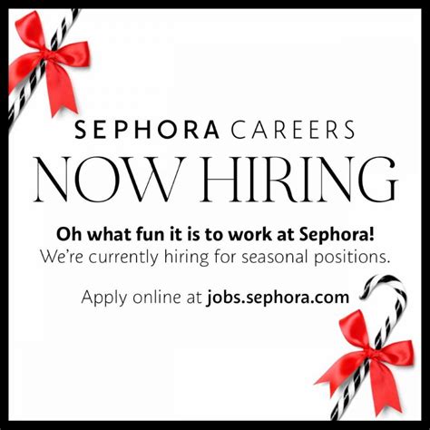 I was told that I needed to start training right away so I typed up a letter and personally delivered it to Sephora. . Sephora seasonal jobs